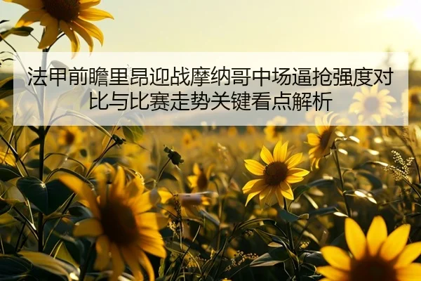 法甲前瞻里昂迎战摩纳哥中场逼抢强度对比与比赛走势关键看点解析